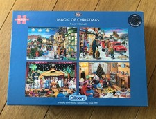 GIBSONS MAGIC OF CHRISTMAS 4 X 500 PIECE JIGSAW PUZZLES