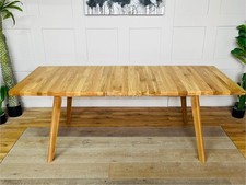 6-8 Seater OAKLEE Extendable Dining Table Natural Oak, Oak Furnitureland