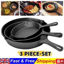 Set of 3 Cast Iron Non Stick