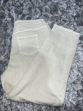 TU Size 20 Ecru Girlfriend Jeans Stone Beige Off White Turn Up Or Straight Leg