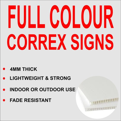 Plastic correx sign site - plastic,