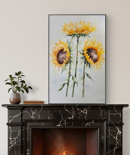 Original sunflowers - original,