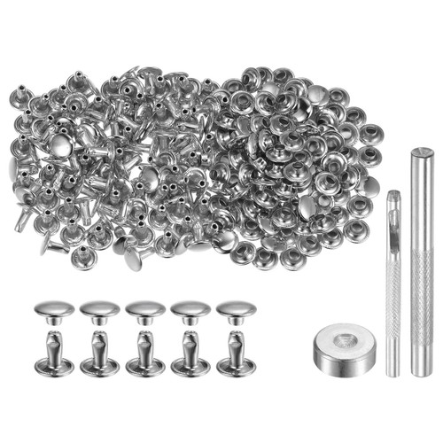 100 sets leather rivets - 100, 8