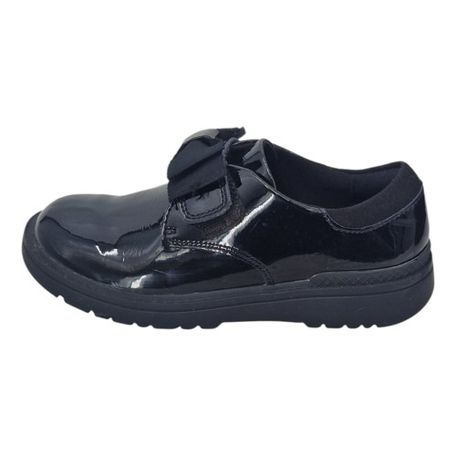 Kids black patent bow - m&s,