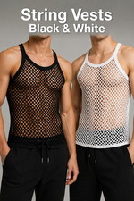 Men's String Mesh Vest XL 100%