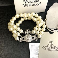 Vivienne Westwood GRAZIELLA 3-Row Pearl Bracelet No Box