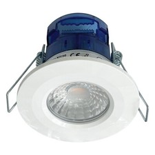Aurora AU-X7/30 Fixed 7W Fire Rated Downlight 580lm 3000K White Bezel