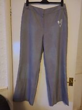 BNWOT Ladies Marks & Spencer Per Una Wide Leg Grey Trousers 18L Very Flattering
