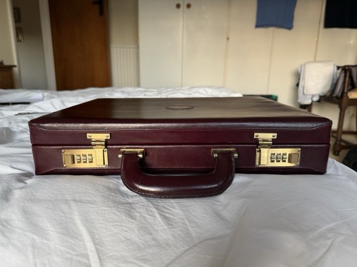 Genuine leather attaché - attaché, case