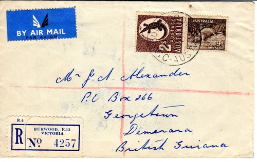 1950 registered airmail - 1950,