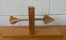 Vintage Wooden Arrow Bookends Library Office Shelf Decor Styling Christmas Gift