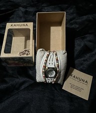 Kahuna wrap watch with wooden beads (NEW with Box and Cushion)