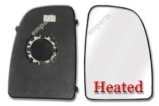For Peugeot Boxer Heated Wing Mirror Large Upper Convex Glass Right O/S 2006 On