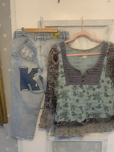 Distressed ladies jeans unique - ladies,