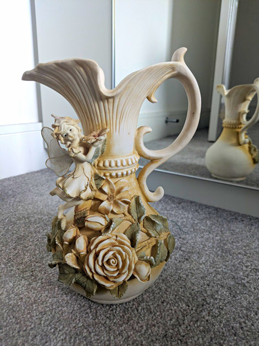 Ceramic floral fairy - ceramic,
