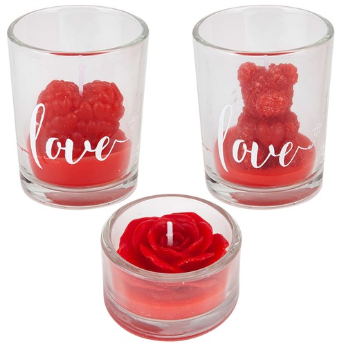 Scented shaped candle glass - shaped,
