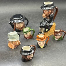 Charles Dickens ARTONE Toby Jugs FAGAN & GANG x 7 OLIVER TWIST Miniature Set