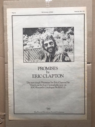 Eric clapton promises poster - clapton,