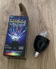 LED Disco Light Bulb Projector with Multi-Colored Rotating Pattern