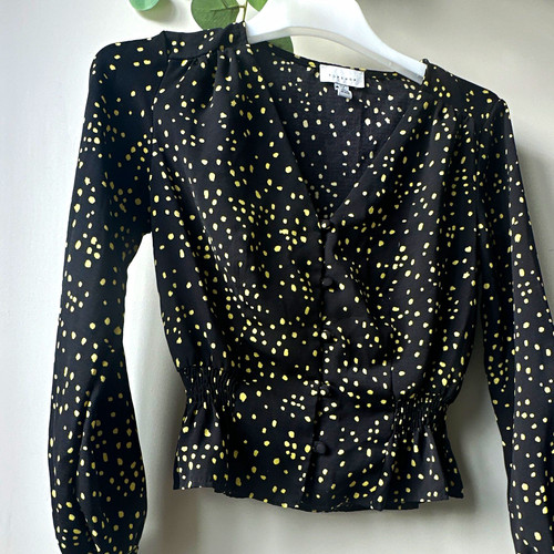 Topshop black yellow polka - topshop, dot