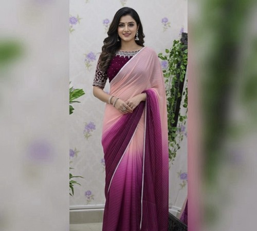 Soft georgette saree - georgette,
