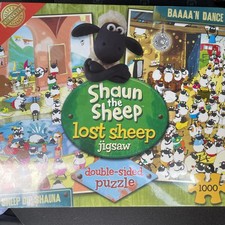 Rare Shaun The Sheep Lost Sheep Double Sided 1000 Piece Jigsaw Puzzle BNIB