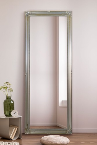 Large mirror silver shabby - large,