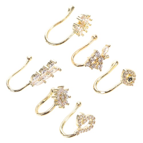 6pcs copper nose cuffs with - 6pcs,