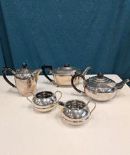 Antique Art Deco Silver Plate Five Piece Tea Set: EPNS, FC&Co