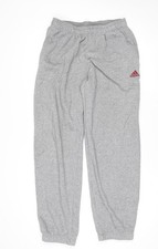 adidas Mens Grey M Regular Fit Sweatpants Joggers Activewear