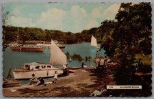 Salhouse Broad Norwich Norfolk England Vintage Postcard Postmark 1962