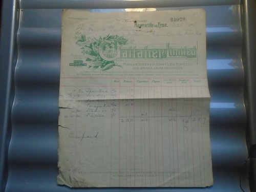 1913 antique billhead havana - billhead,