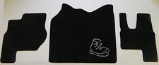 Black Quality carpet truck mats to fit the Renault T CAB - 3 piece set