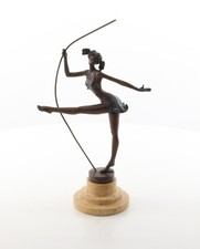 BRONZE SCULPTURE Ballerina BASE Ballet DANCE Decoration WOMAN Wand ART JMA119.2