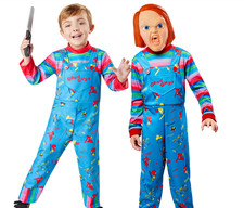 Kids CHUCKY Halloween Costume Fancy Dress Boys Girls Toddler Killer Horror UK