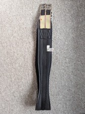 Black Elasticated Leather Girth 50"