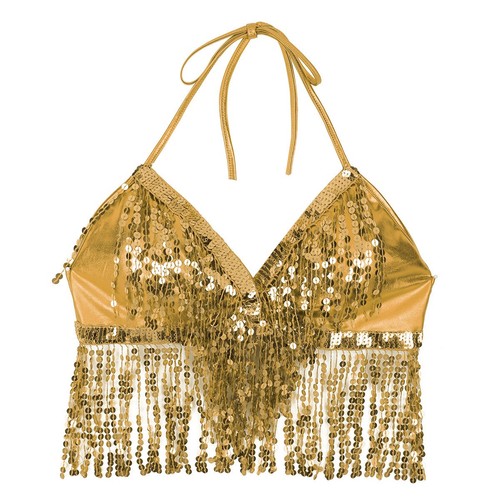 Women sequin bra tassel top - women,