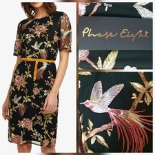 BNWT PHASE EIGHT size 12 Farryn Embroidered Short Slv Knee Length Occasion Dress