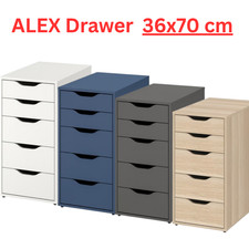 IKEA ALEX Drawer Unit White Chest of Drawers 36x70cm Desk Cabinet Bedside Table