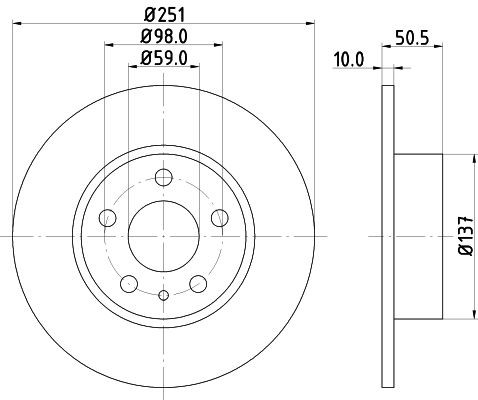 Mintex brake disc set - disc,