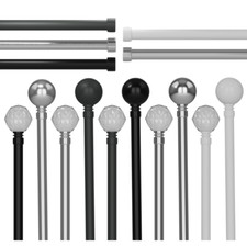 CURTAIN POLES EXTENDABLE METAL