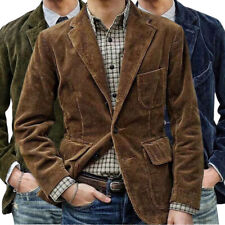 Corduroy Autumn Casual Jacket Winter Outwear Coat Shoulder Blazer / Pads Suit