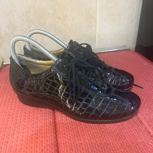Ecco black croc embossed - croc, faux