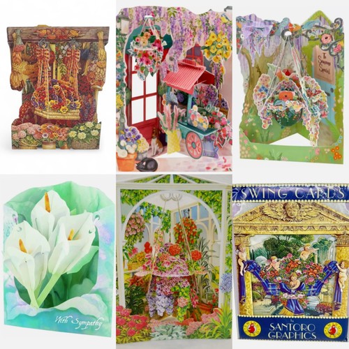 Santoro swing card flowers pop - swing,