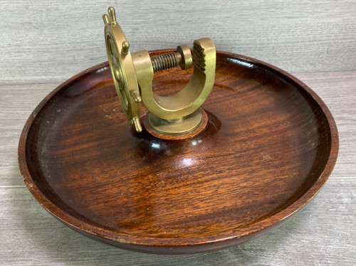 Mid century brass ships - brass, wheel