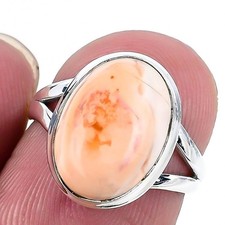 Natural Mexican Fire Opal 925 Solid Silver Anniversary Wife Cluster Ring Size 6