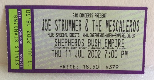 Joe strummer gig used ticket - gig,