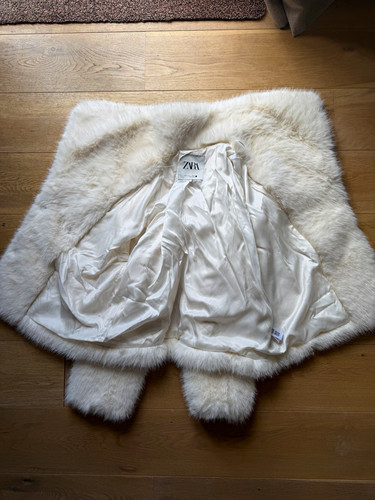 Zara white faux - white, fur