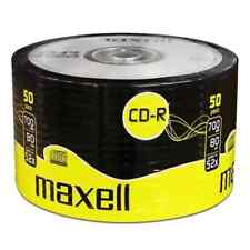 50 Genuine Maxell Blank Recordable CD-R CD 52x discs 80 Mins 700MB MX624036 S/W