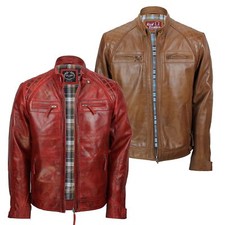 Mens Genuine Leather Biker